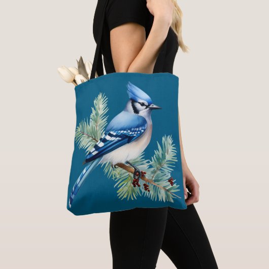 A Cute Blue Jay  トートバッグ (クローズアップ)