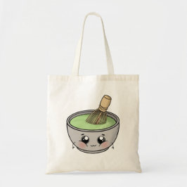 A cute bowl of matcha tea - Kawaii トートバッグ