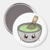 A cute bowl of matcha tea - Kawaii マグネット (正面/裏面)
