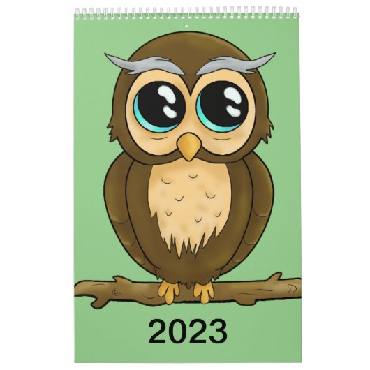 A cute calendar filled with happy characters カレンダー (カバー)