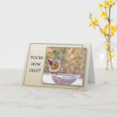 A Cute Card Question Your Age - Birthday Card カード (黄色い花)