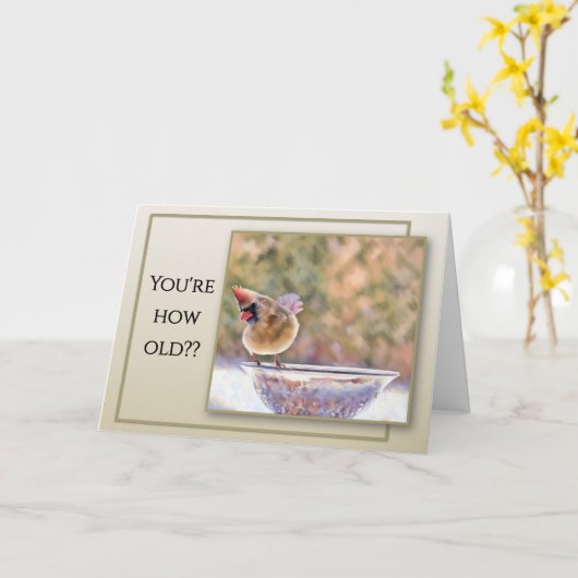 A Cute Card Question Your Age - Birthday Card カード (黄色い花)