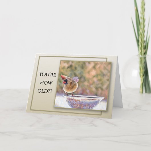 A Cute Card Question Your Age - Birthday Card カード (正面)