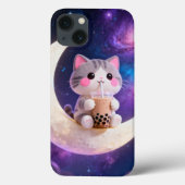 A cute chibi-style cat with pink cheeks case Case-Mate iPhoneケース (裏面)