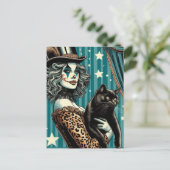 A Cute Clown and Black Cat ポストカード (スタンド正面)