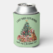 A cute dog and puppy lover Christmas design 缶クーラー (缶裏面)