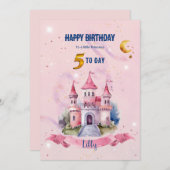 A Cute Fantasy Birthday Card 招待状 (正面/裏面)