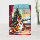 A Cute Festive Corgi Christmas カード (正面)