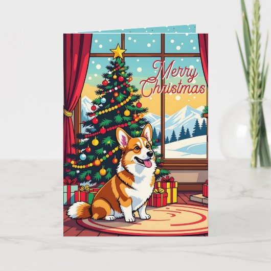 A Cute Festive Corgi Christmas カード (正面)