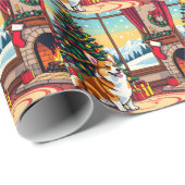 A Cute Festive Corgi Christmas ラッピングペーパー (ロールコーナー)