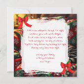 A Cute Festive Dog and Cat Personalized Christmas シーズンカード (裏面)