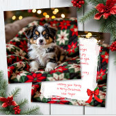 A Cute Festive Papillon Personalized Christmas シーズンカード