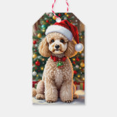 A Cute Festive Poodle Christmas   ギフトタグ (正面)