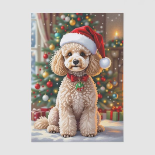 A Cute Festive Poodle Christmas   薄葉紙 (正面)