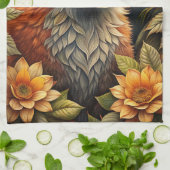 A Cute Forest Red Fox キッチンタオル (折り畳み)