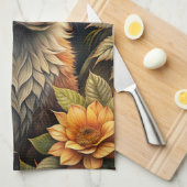 A Cute Forest Red Fox キッチンタオル (四つ折り)