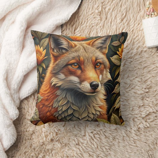 A Cute Forest Red Fox クッション (ブランケット)