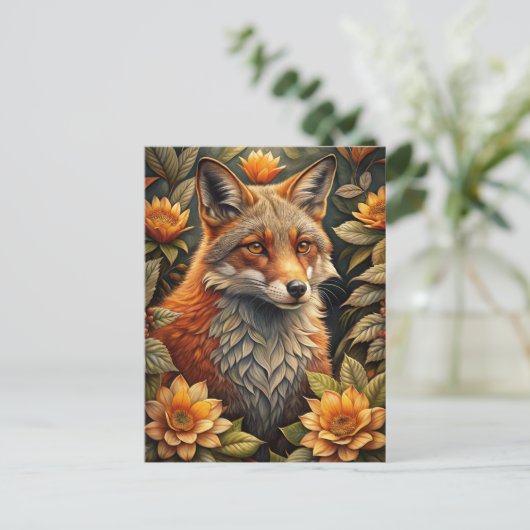 A Cute Forest Red Fox ポストカード (スタンド正面)