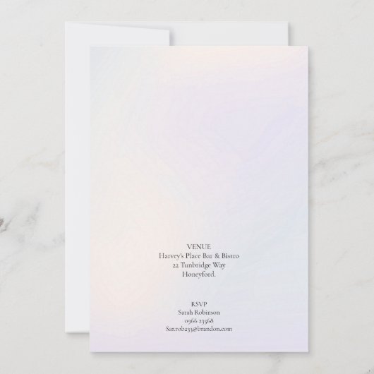 A Cute Gender Reveal Party Invitation 招待状 (裏面)