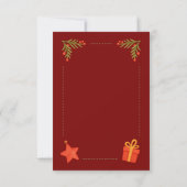 A cute glittery snowman サンキューカード (裏面)