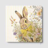 A cute little Floral Bunny Yellow Bow Baby Shower  ゲストブック (裏面)
