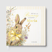 A cute little Floral Bunny Yellow Bow Baby Shower  ゲストブック (正面)