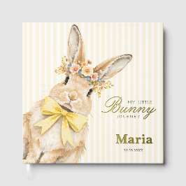 A cute little Floral Bunny Yellow Bow Baby Shower  ゲストブック