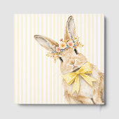 A cute little Floral Bunny Yellow Bow Baby Shower  ゲストブック (裏面)