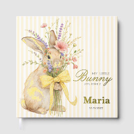 A cute little Floral Bunny Yellow Bow Baby Shower  ゲストブック