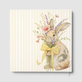 A cute little Floral Bunny Yellow Bow Baby Shower  ゲストブック (裏面)