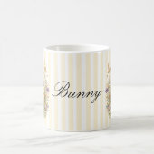 A cute little Floral Bunny Yellow Bow Baby Shower  コーヒーマグカップ (中央)