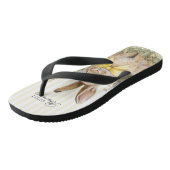 A cute little Floral Bunny Yellow Bow Baby Shower  ビーチサンダル (アングル)