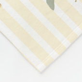 A cute little Floral Bunny Yellow Bow Baby Shower  フリースブランケット (角)