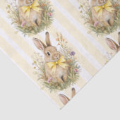 A cute little Floral Bunny Yellow Bow Baby Shower  薄葉紙 (詳細)