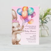 A Cute Little Girl Baby Shower Invitation 招待状 (スタンド正面)