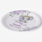 A Cute Little Peanut is Coming Baby Shower Girl ペーパープレート (アングル)