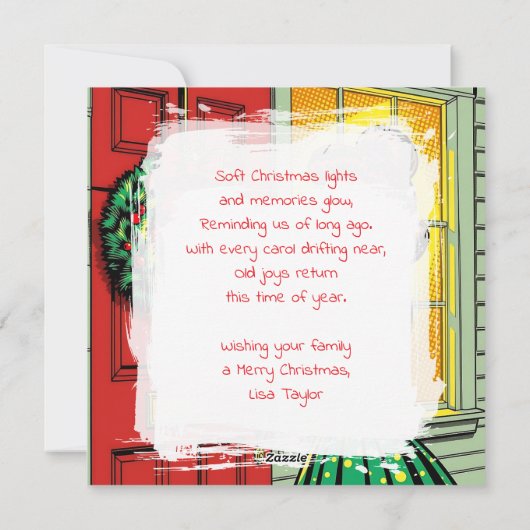 A Cute Mid-Century Nostalgic Feeling Christmas  シーズンカード (裏面)