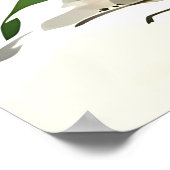 A cute panda with rosy cheeks sits happily ポスター (角)