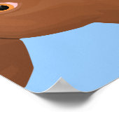 A Cute Pit Bull Portrait Popping Out ポスター (角)