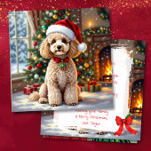 A Cute Poodle Christmas Personalized シーズンカード