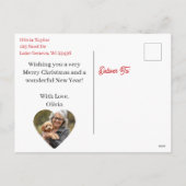 A Cute Poodle Christmas Personalized シーズンポストカード (裏面)