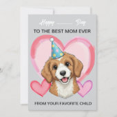 A cute Poodle on a special occasion for Mom シーズンカード (正面)