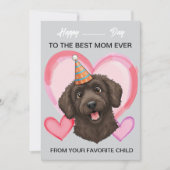 A cute Portuguese Dog on special occasion for Mom シーズンカード (正面)