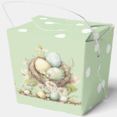 A cute sheep lies in a clearing with Easter eggs フェイバーボックス (裏面)