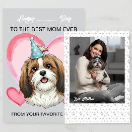 A cute Shih Tzu on a special occasion for Mom  シーズンカード