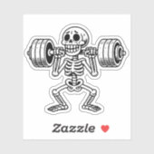 A cute skeleton working out シール (シート)