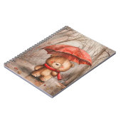 A Cute Teddy Bear in The Rain ノートブック (左側)