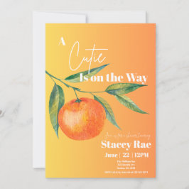 A Cutie Is On The Way Baby Shower Invitation  招待状