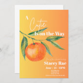 A Cutie Is On The Way Baby Shower Invitation 招待状 (正面/裏面)