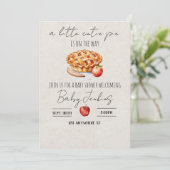 a cutie pie is on the way. Baby shower invitation 招待状 (スタンド正面)